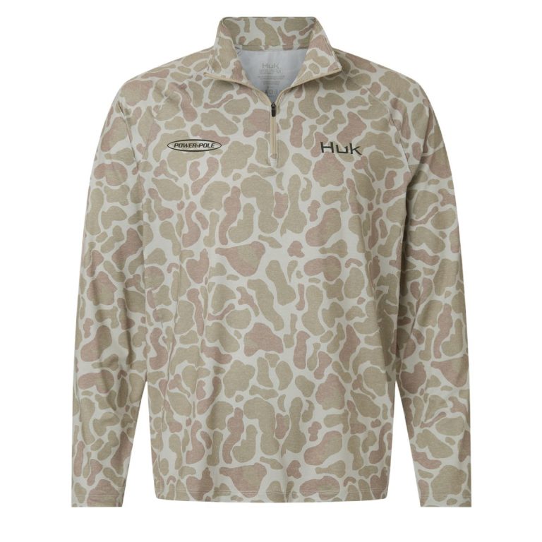 HUK Men's Airweight KC Printed Quarter-Zip Pullover